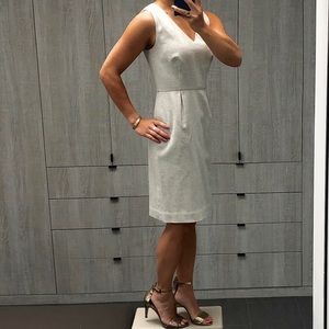 Banana Republic grey wool sheath dress 00P petite